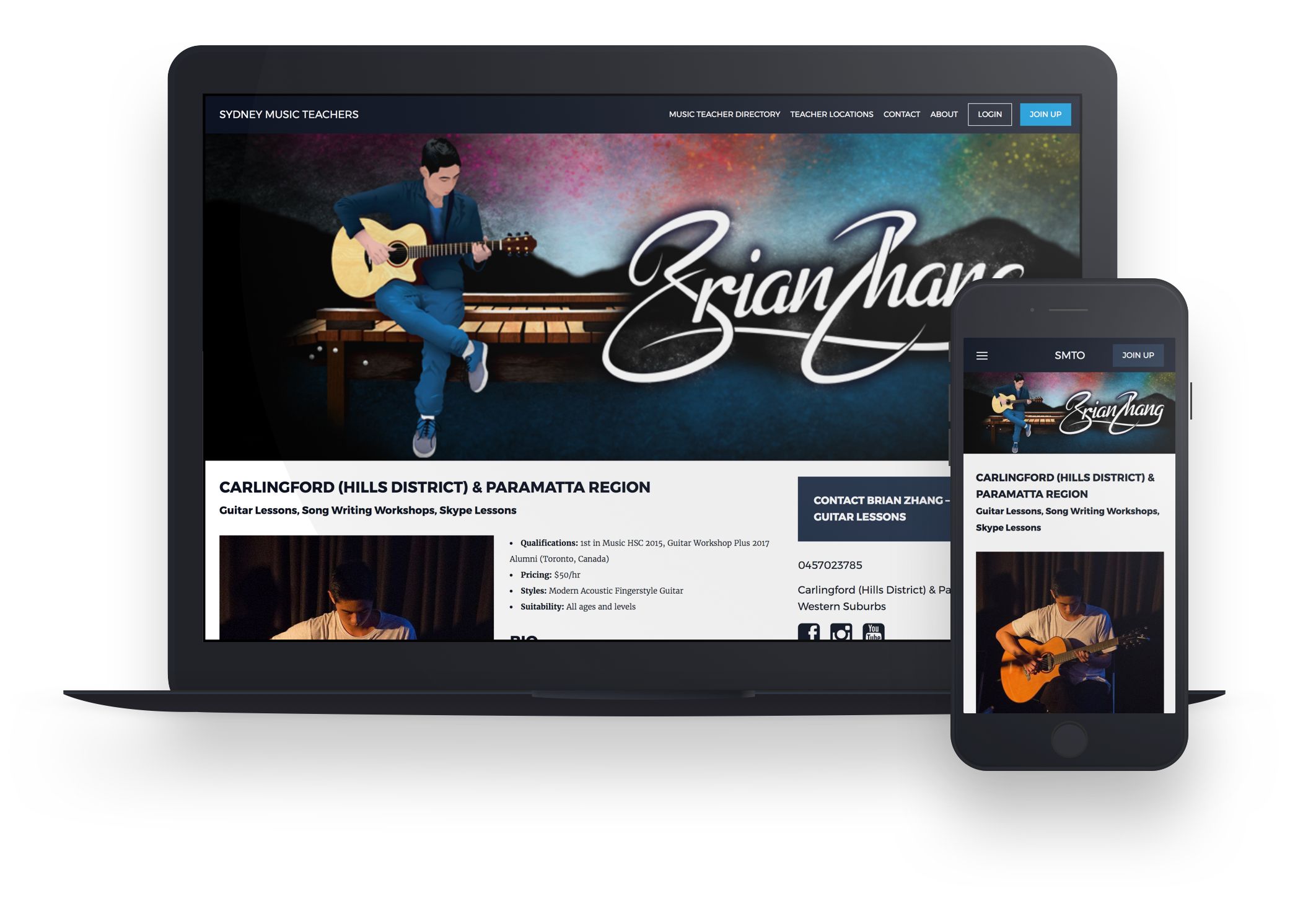 responsive page design example